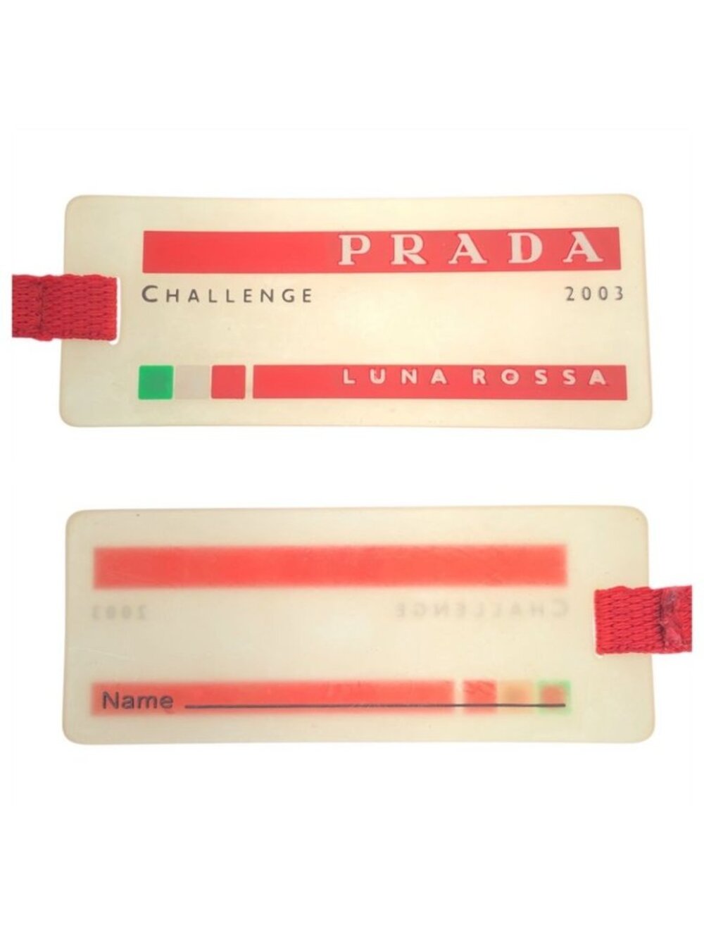 Prada Sports Canapa Navy Red Canvas Tote - Picture 6 of 9